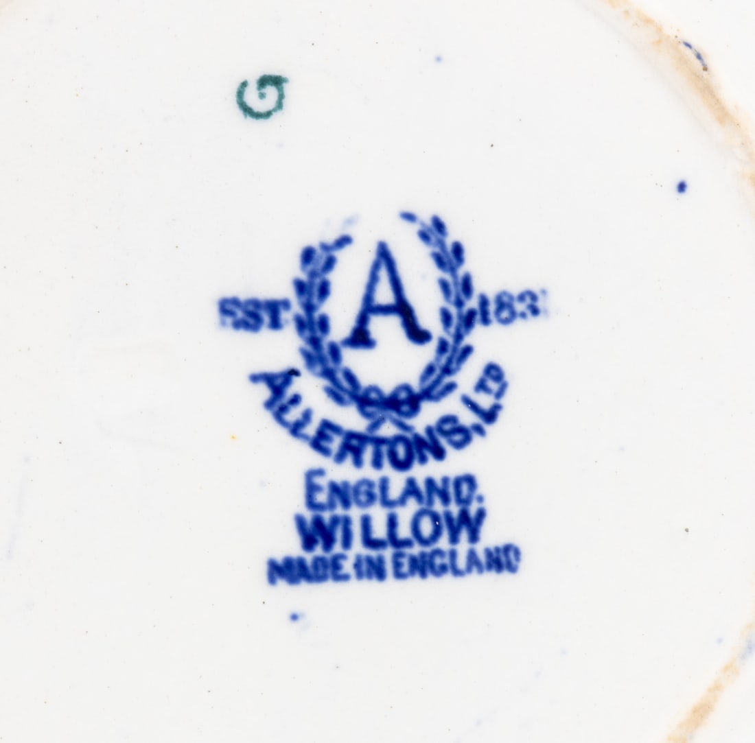 Flow Blue Transferware Plates, 14 - 8