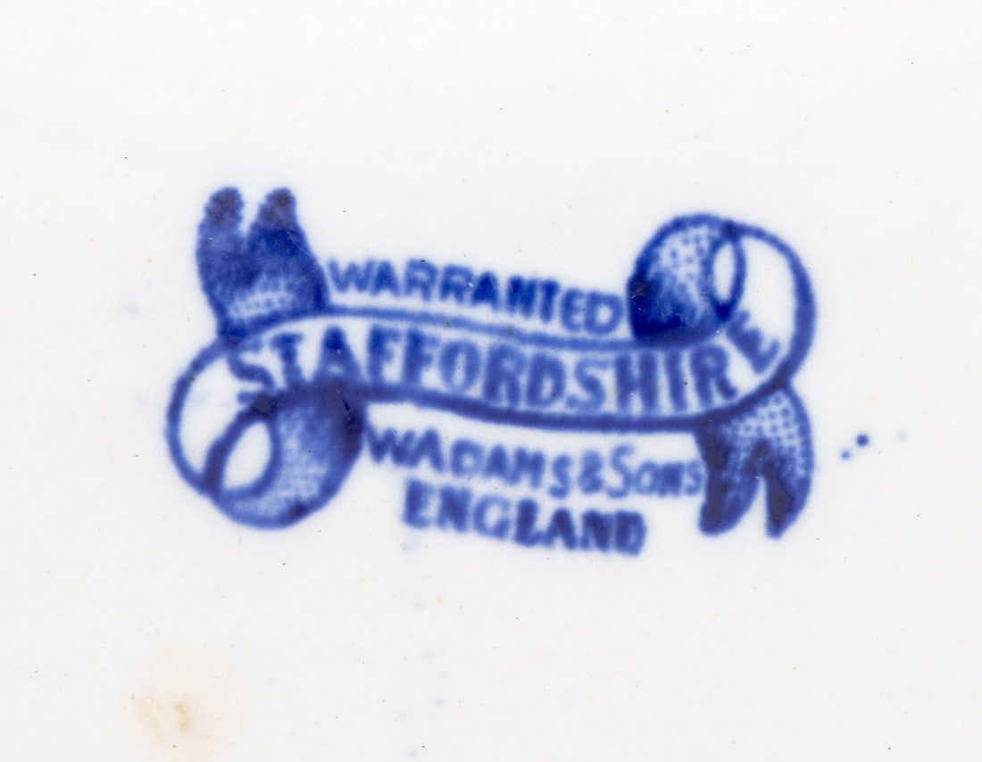 Flow Blue Transferware Plates, 14 - 9