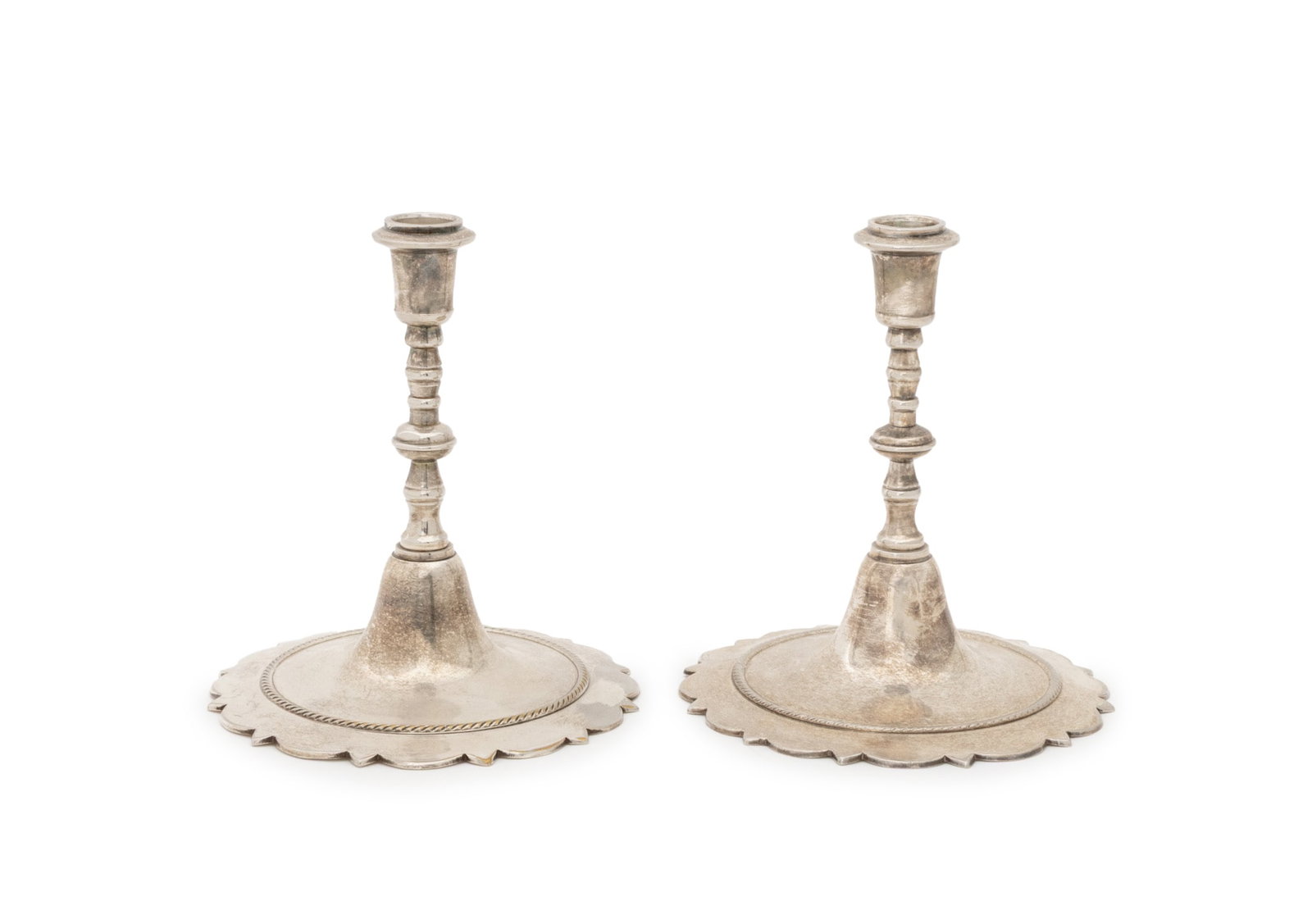 Art Deco Style Silver Plate Candlesticks, Pair (1 of 7)