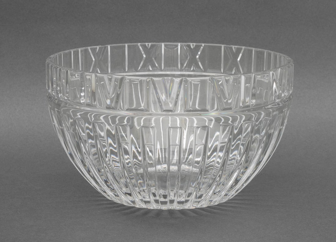 Tiffany & Co. Crystal "Atlas" Centerpiece Bowl: Tiffany and Company "Atlas" Cut Crystal Centerpiece Bowl, marked to underside. 6" H x 10" Diameter. Provenance: The Estate of Alton G. Marshall, former aide to Nelson Rockefeller and President of Rock