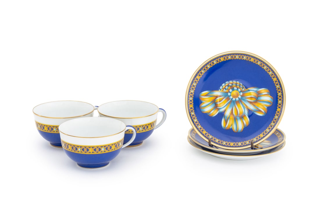 Hermes Paris "Cocarde de Soie" Tea Service for 3 (1 of 11)
