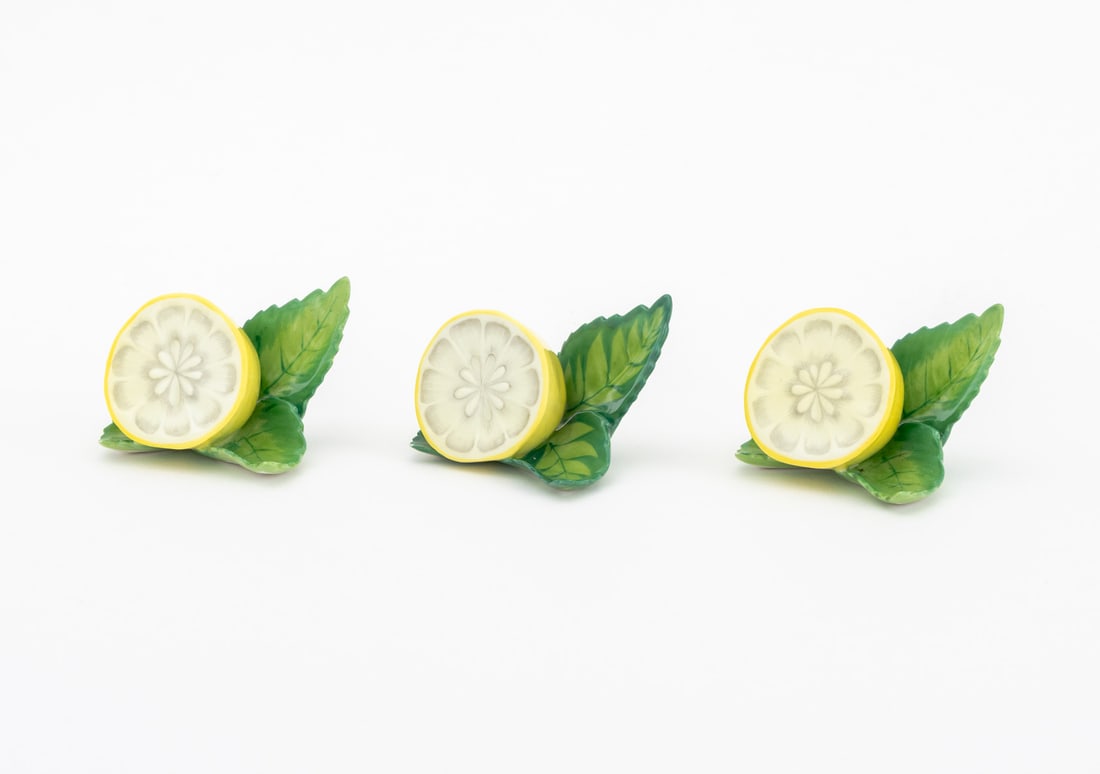 Herend Porcelain Fruit Form Tableware, 5 Pcs. - 12