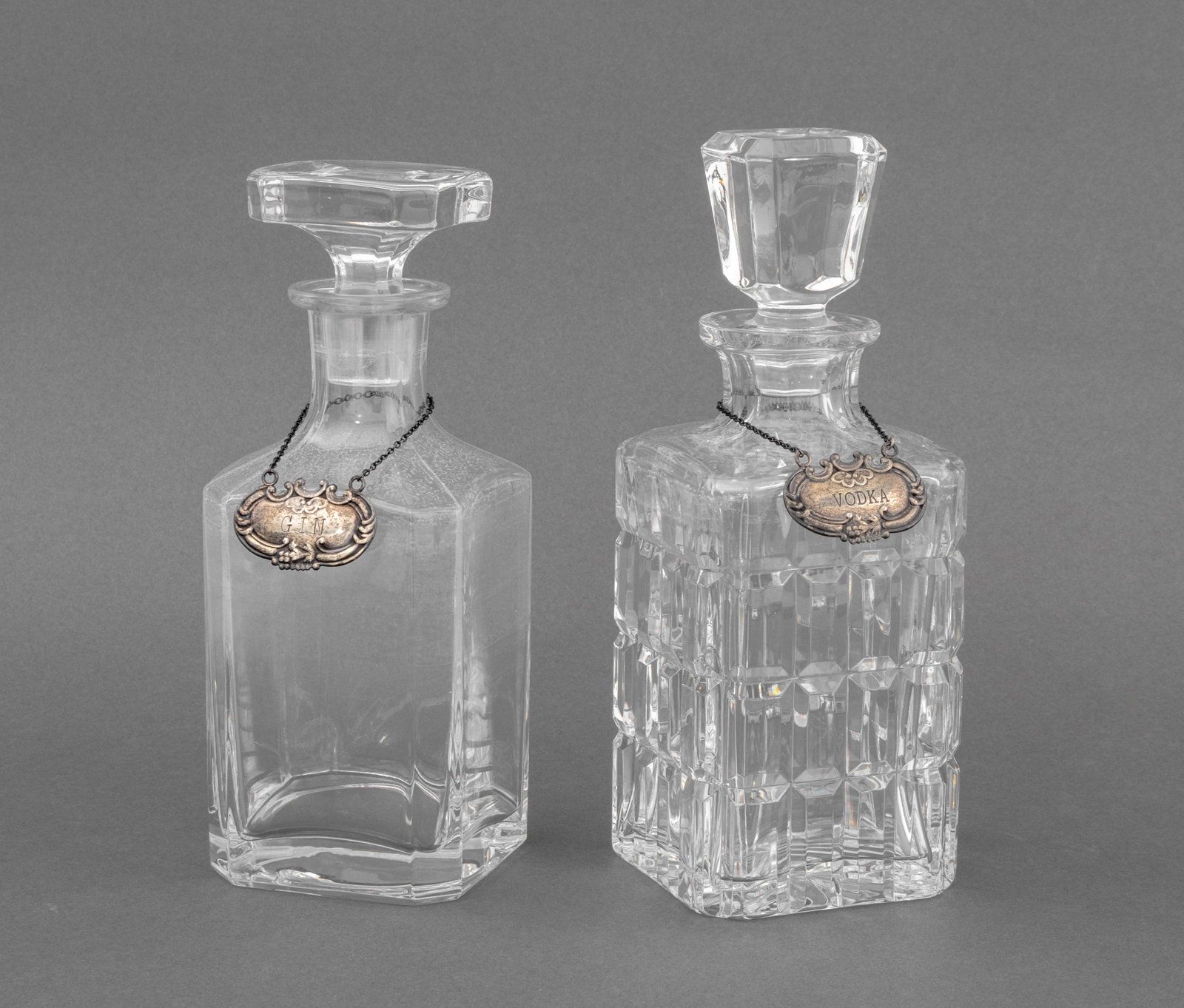 Crystal Decanters with Sterling Silver Labels, 2 (1 of 9)