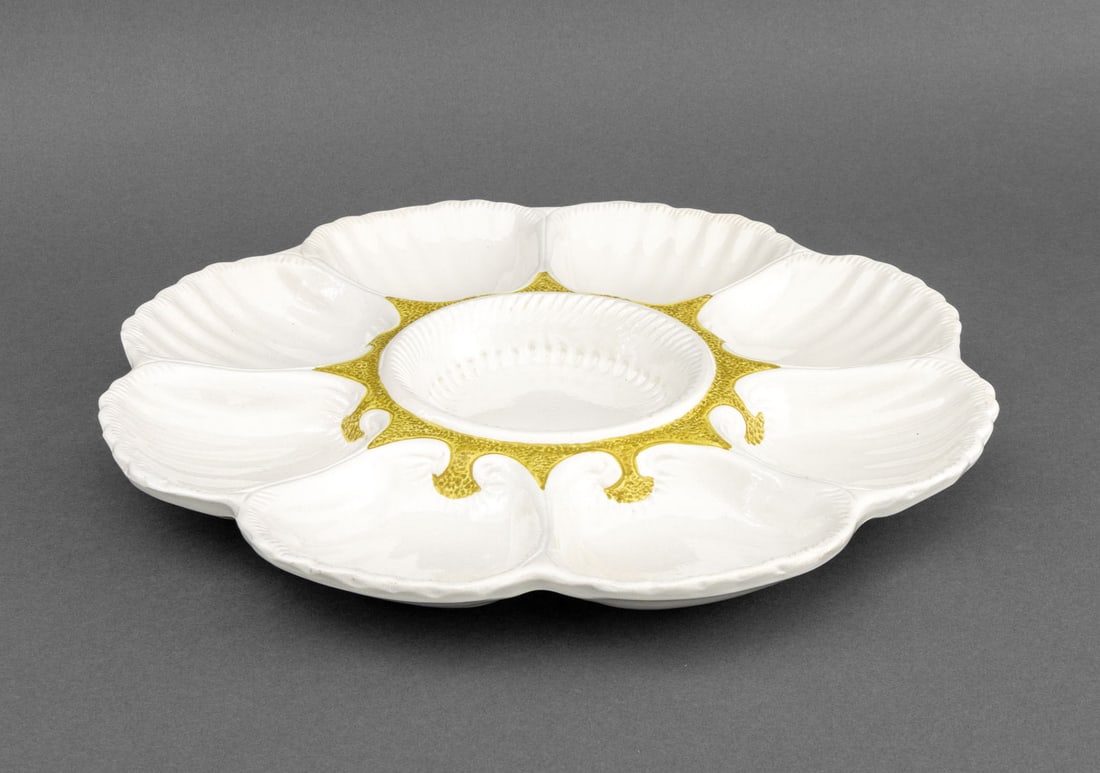 Shell Form Glazed Ceramic Serving Platters, 2 - 13
