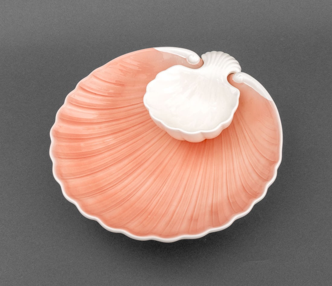 Shell Form Glazed Ceramic Serving Platters, 2 - 7