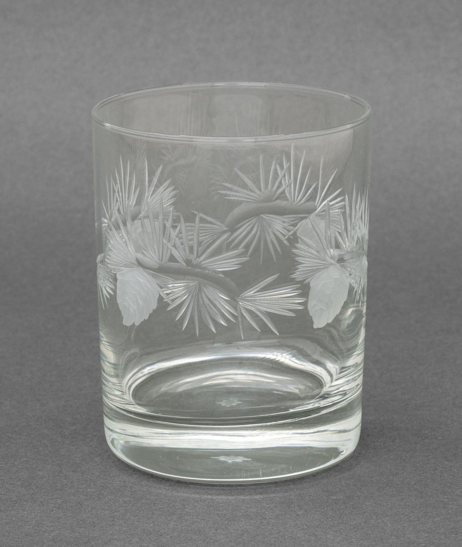 Wheat Motif Etched Glass Tableware, 48 Pcs. - 10