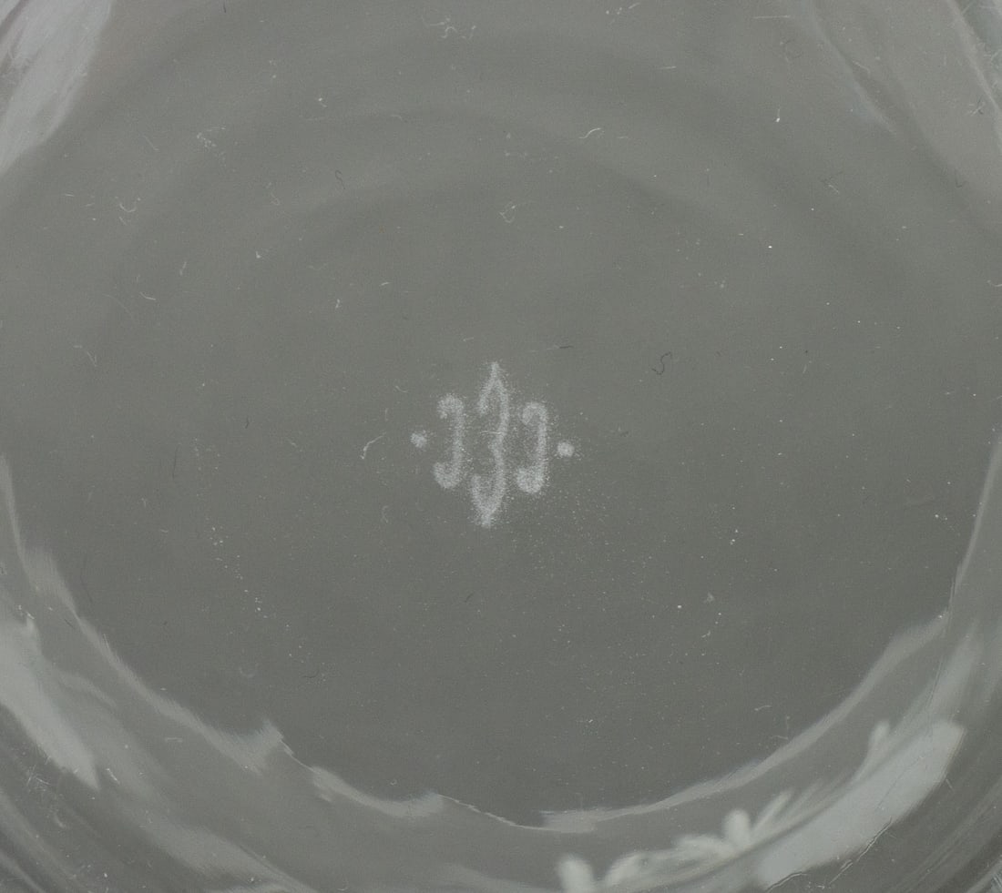 Wheat Motif Etched Glass Tableware, 48 Pcs. - 11