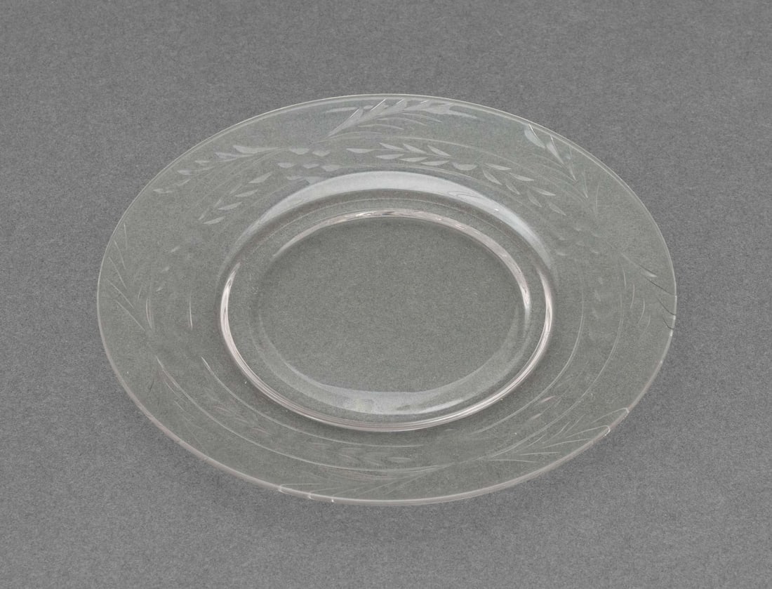 Wheat Motif Etched Glass Tableware, 48 Pcs. - 16