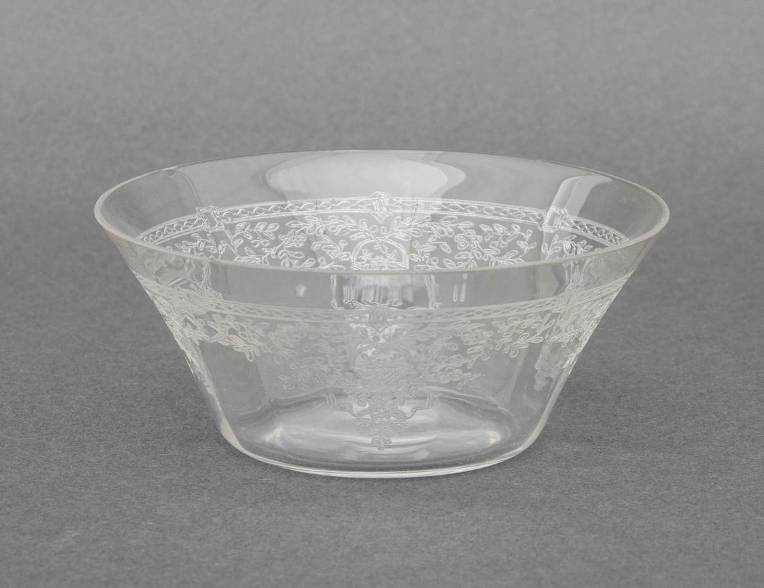 Wheat Motif Etched Glass Tableware, 48 Pcs. - 18