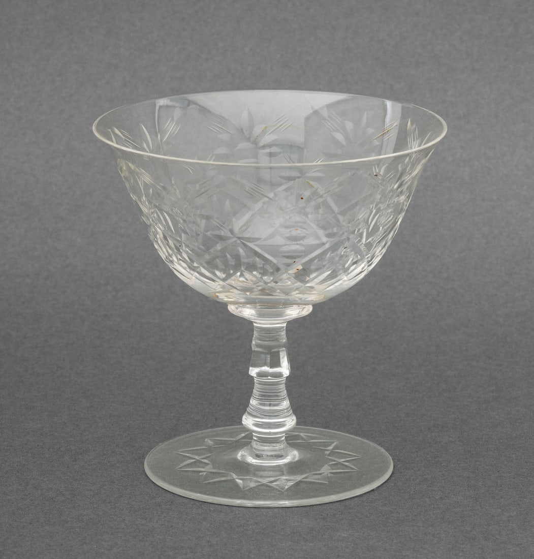 Wheat Motif Etched Glass Tableware, 48 Pcs. - 3