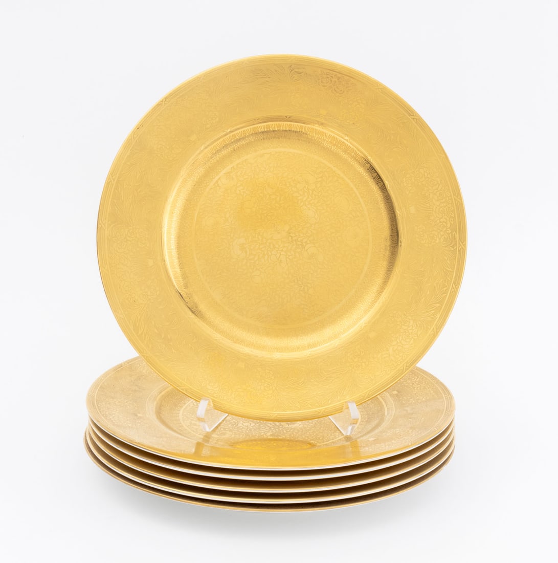 Gilt Encrusted Porcelain Tableware, 7 Pcs. - 2