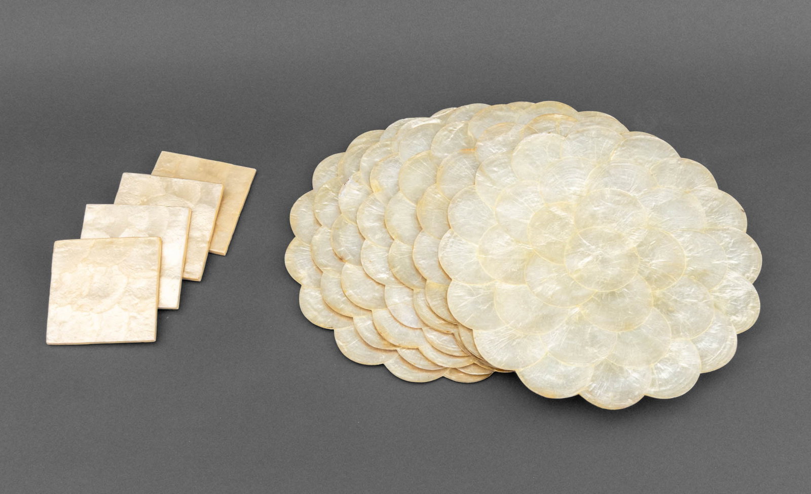 Mother-of-Pearl and Cork Tableware, 11 Pcs. (1 of 9)