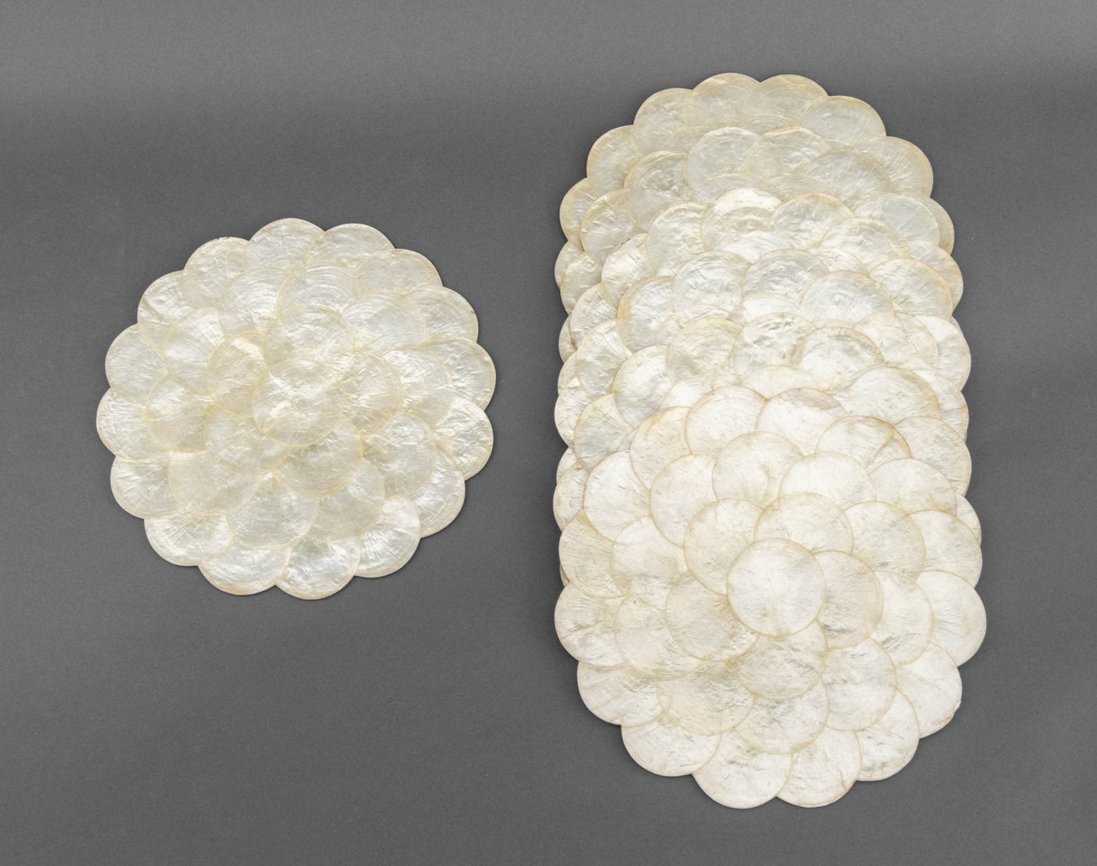 Capiz Shell and Cork Tableware, 11 Pcs. - 2