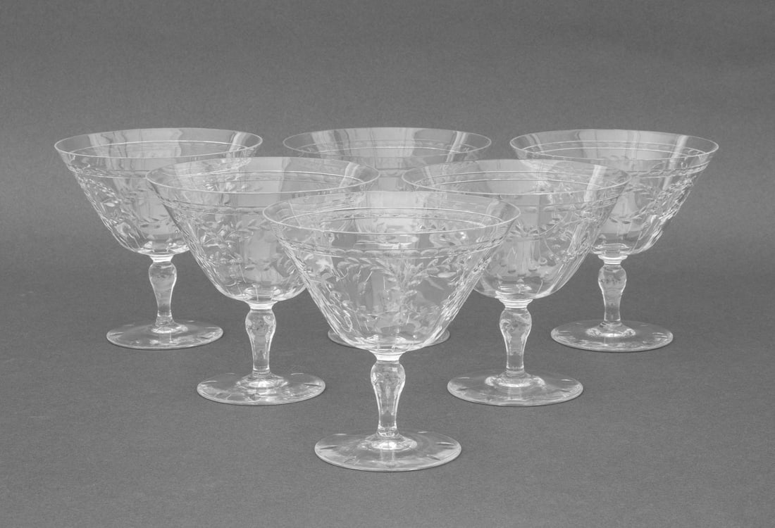 Garland Etched Glass Sorbet Cups, 6 (1 of 7)