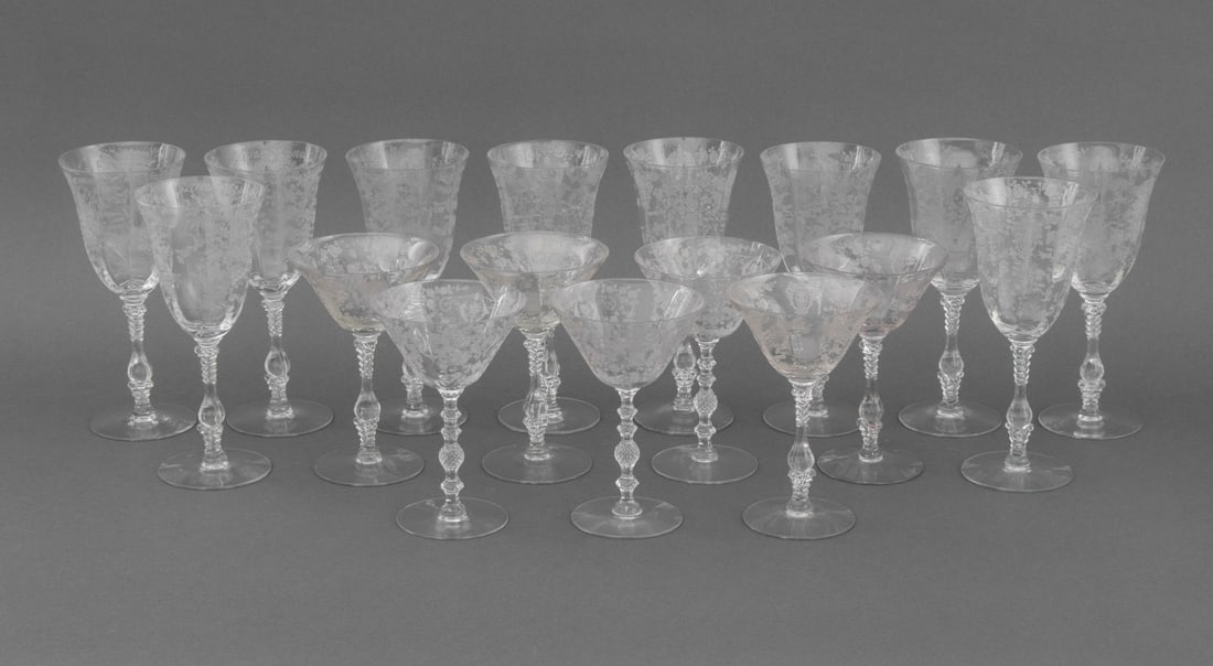 Cambridge Etched Crystal Glasses, 17 (1 of 14)