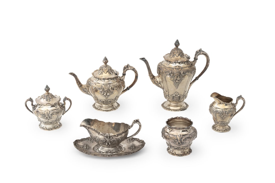 Reed & Barton "Renaissance" Tea Service, 7 Pcs. (1 of 18)