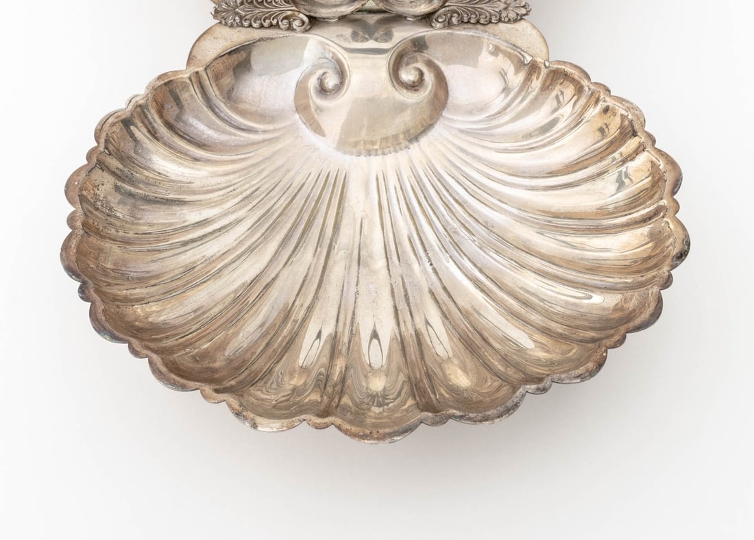 Double Shell Silver Plate Serving Dish - 7