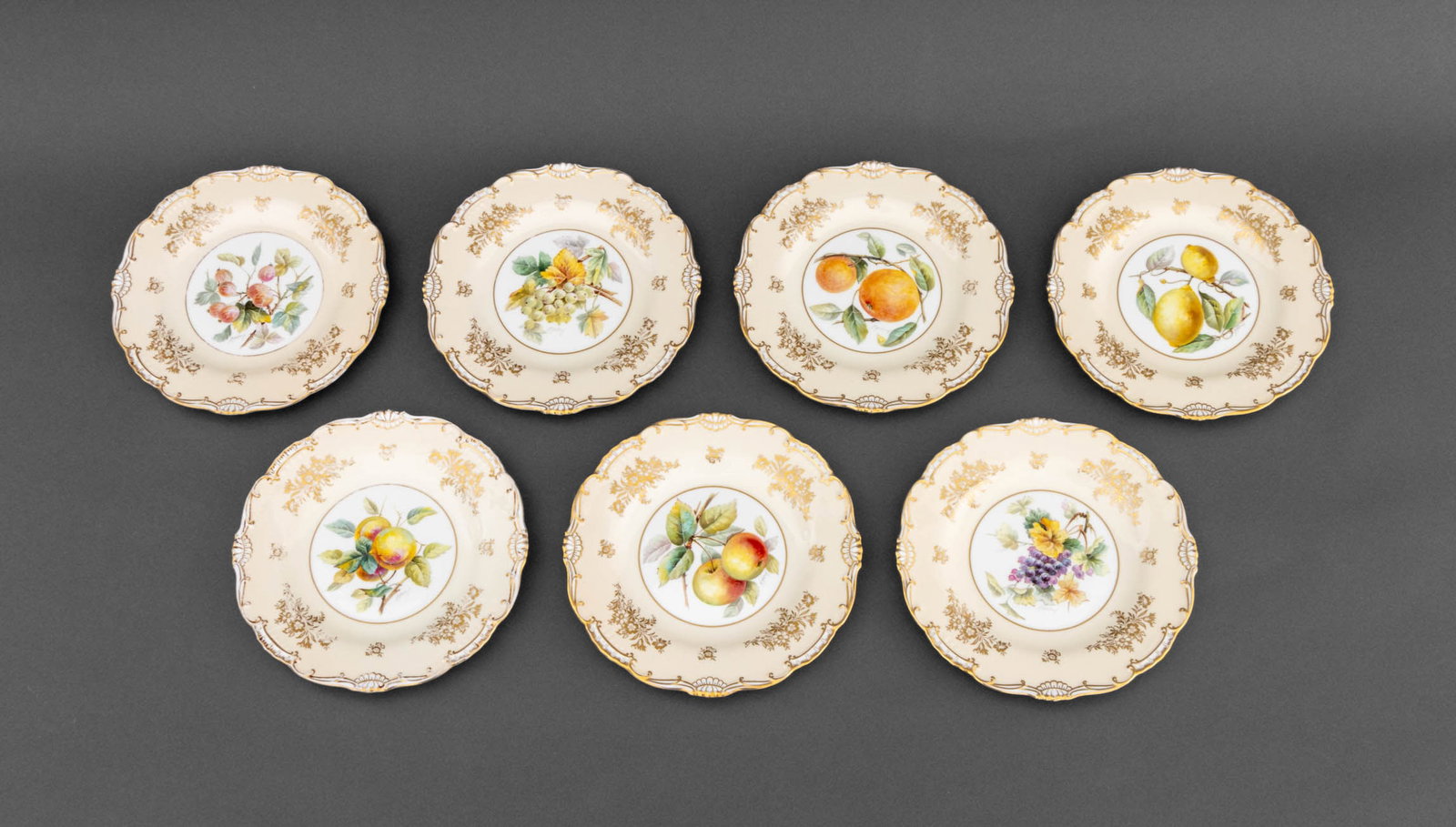 Minton Fruit Motif Cabinet Plates, 7 (1 of 18)