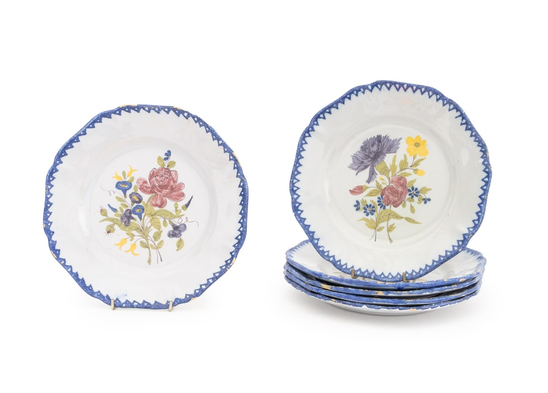 French Faience Ceramic Plates, 6 (1 of 12)