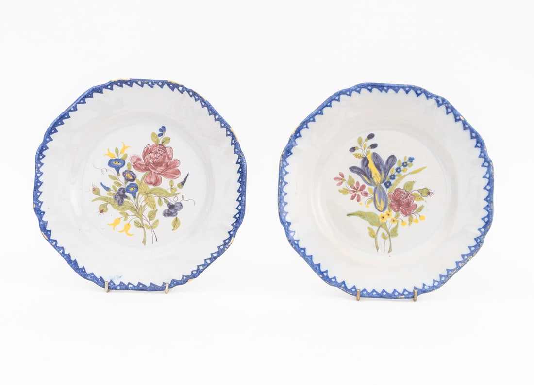 French Faience Ceramic Plates, 6 - 3