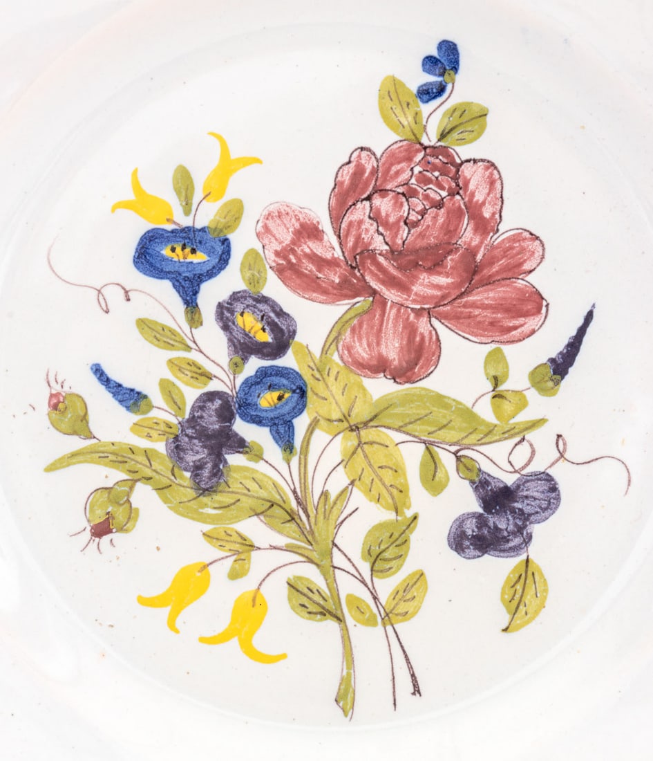 French Faience Ceramic Plates, 6 - 4