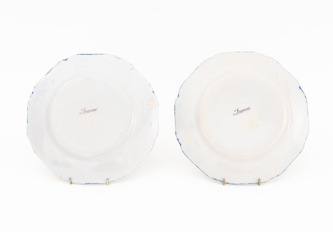 French Faience Ceramic Plates, 6 - 5