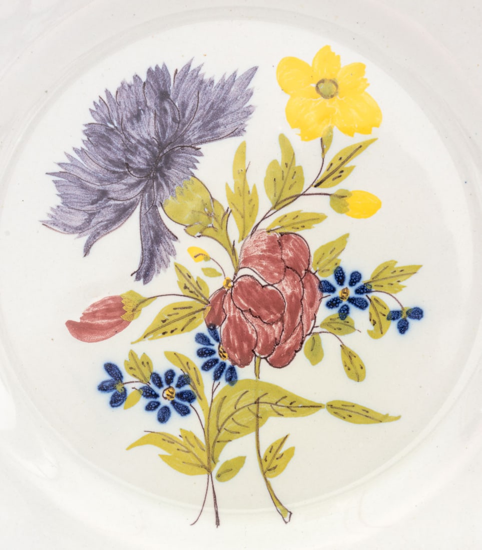 French Faience Ceramic Plates, 6 - 8