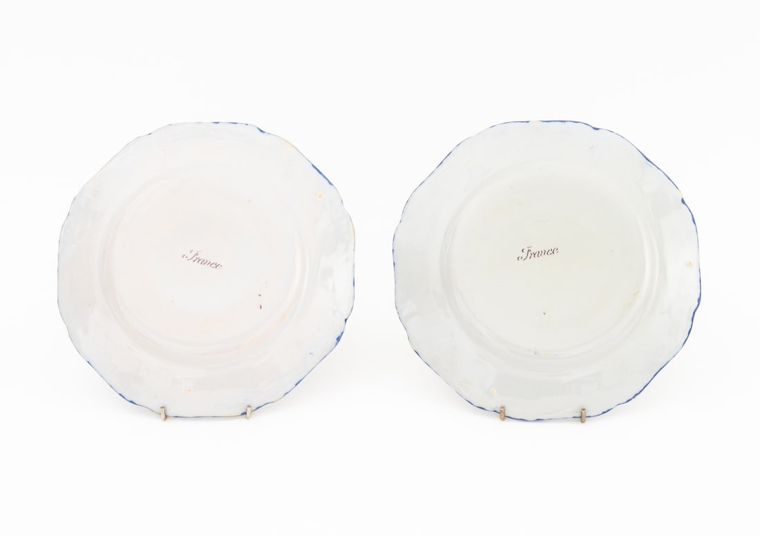 French Faience Ceramic Plates, 6 - 9