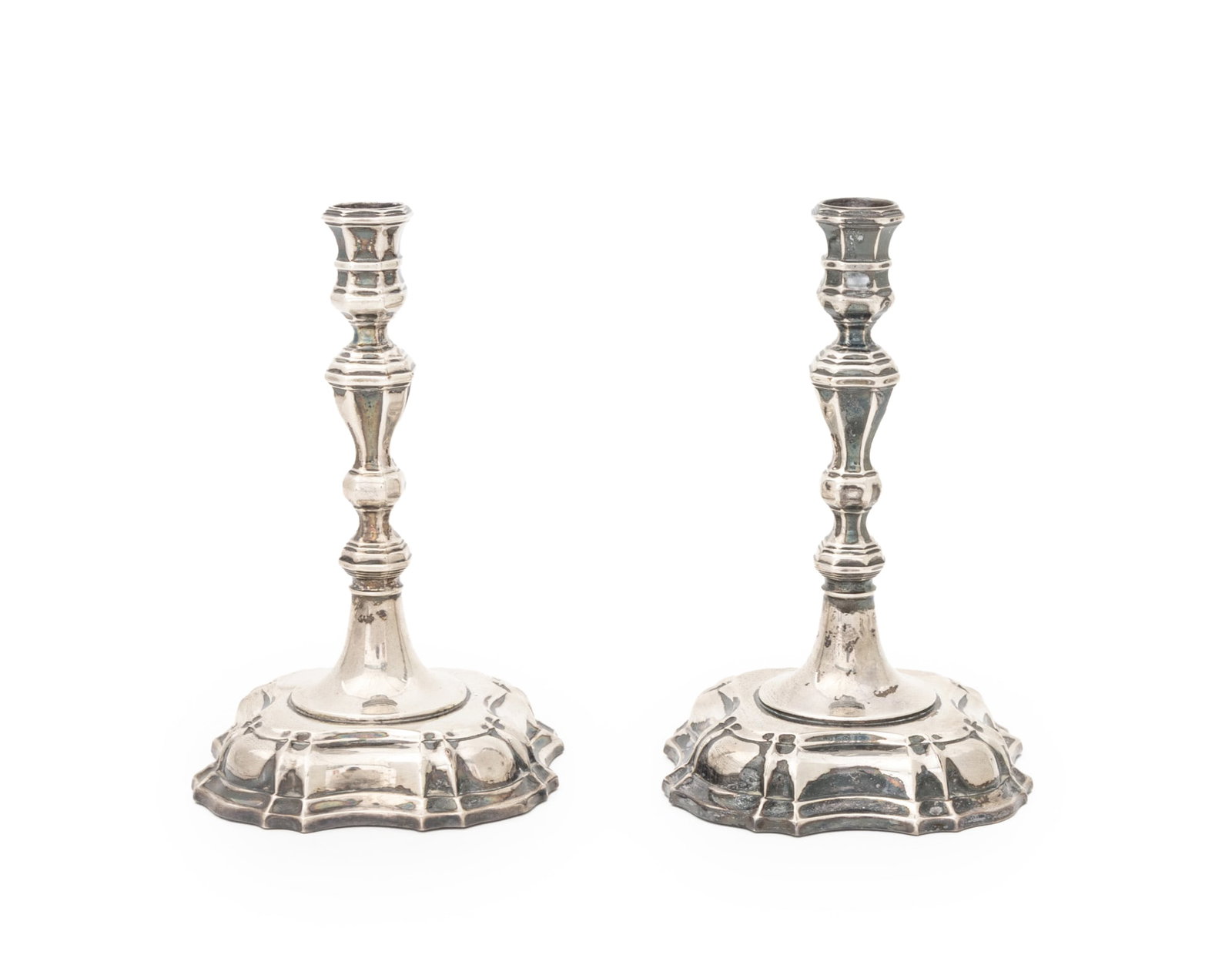 Danish Sterling Silver Weighted Candlesticks, Pair (1 of 11)