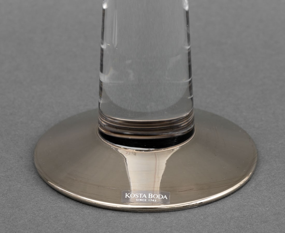 Ehner x Kosta Boda "Athena" Glass Candlesticks, 3 - 3