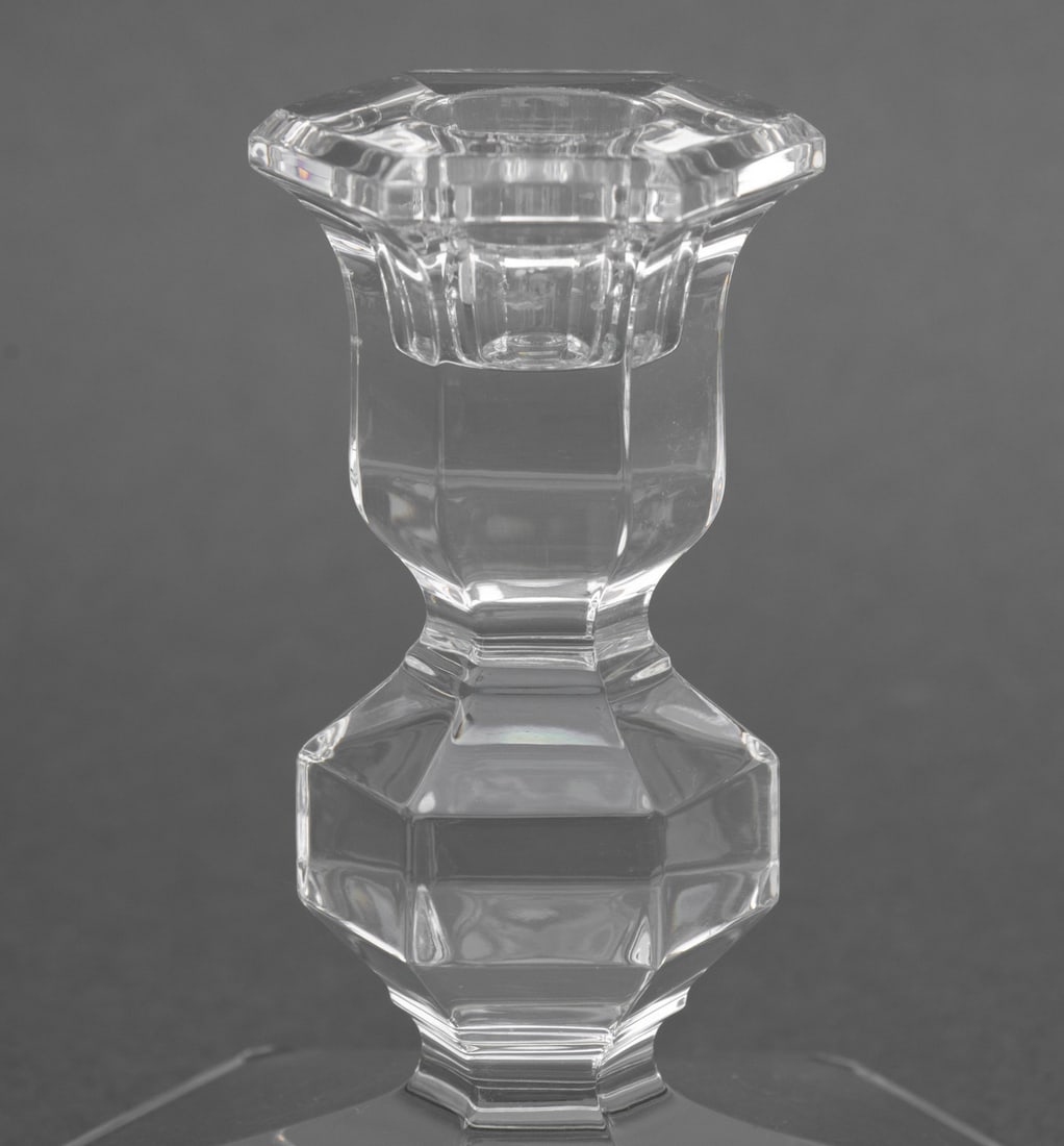 Val St. Lambert Crystal Candlesticks, Pair - 2