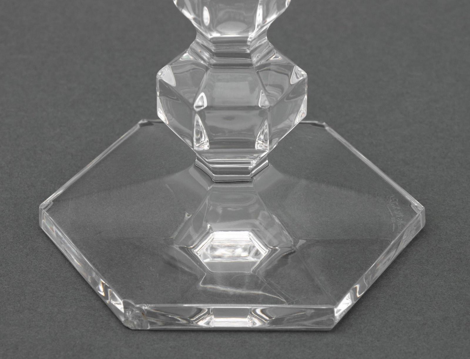Val St. Lambert Crystal Candlesticks, Pair - 4