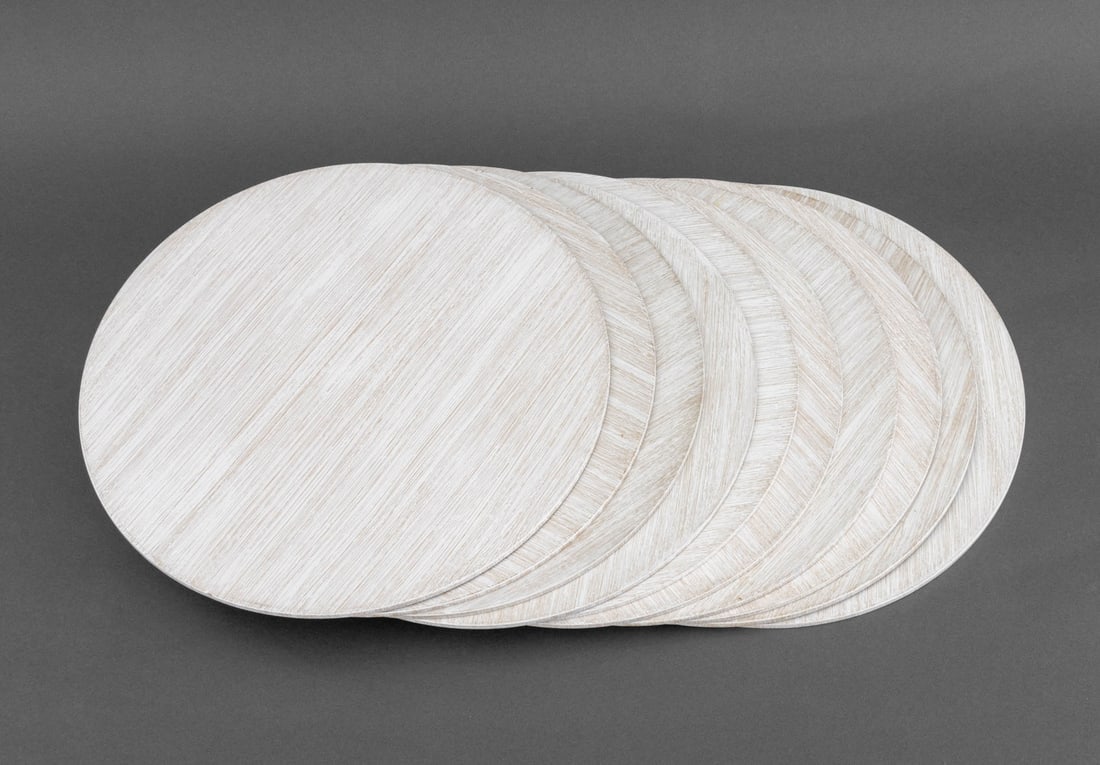 Deborah Rhodes Faux Wood Circular Placemats, 10 (1 of 7)