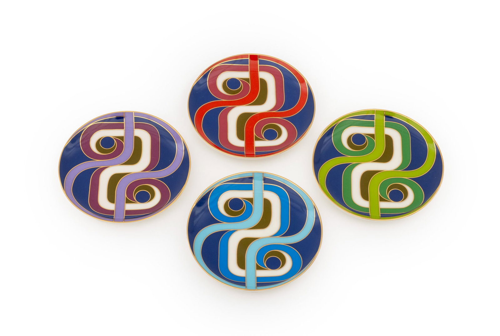 Jonathan Adler "Madrid" Porcelain Coasters, 4 (1 of 9)