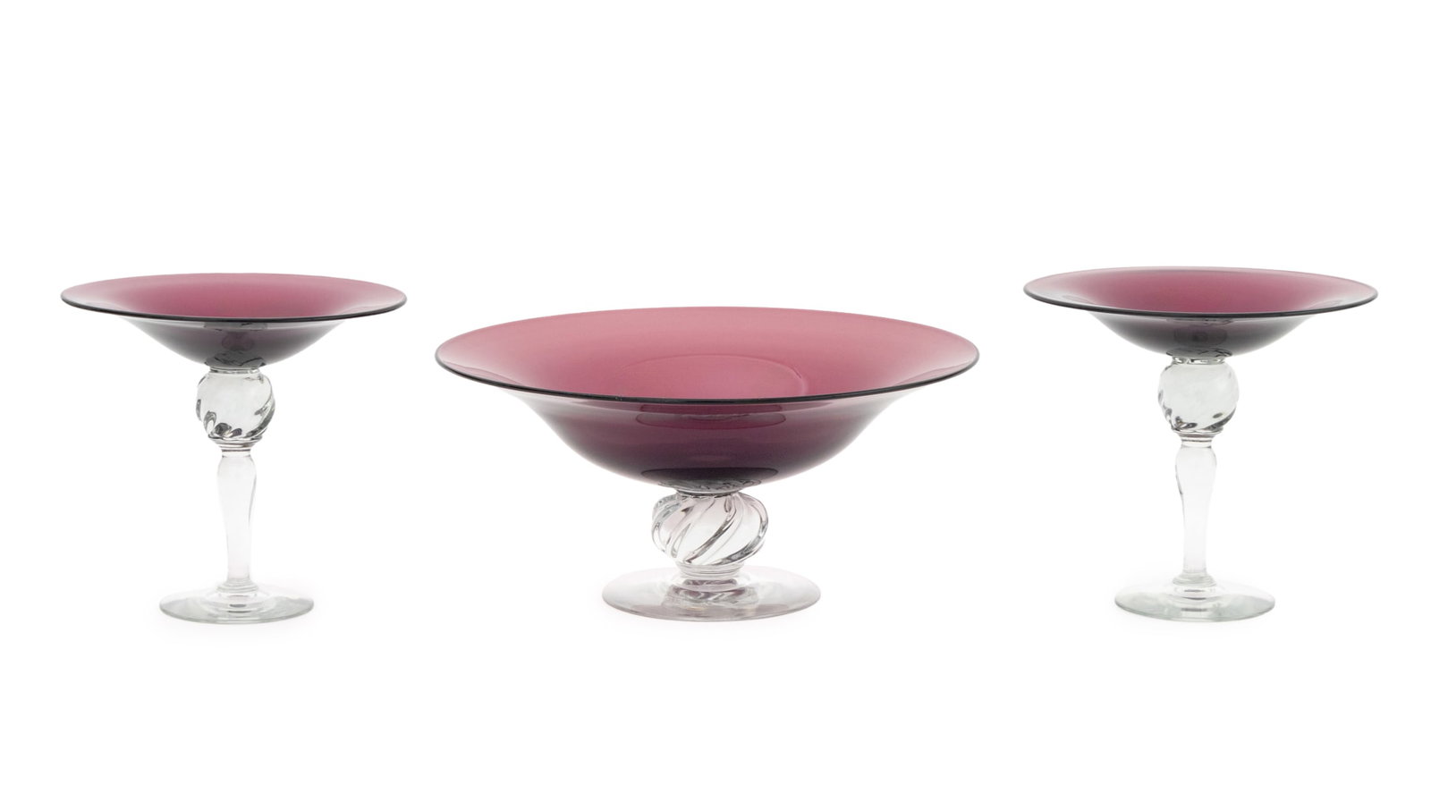 Amethyst Glass Tazzas, 3 (1 of 11)