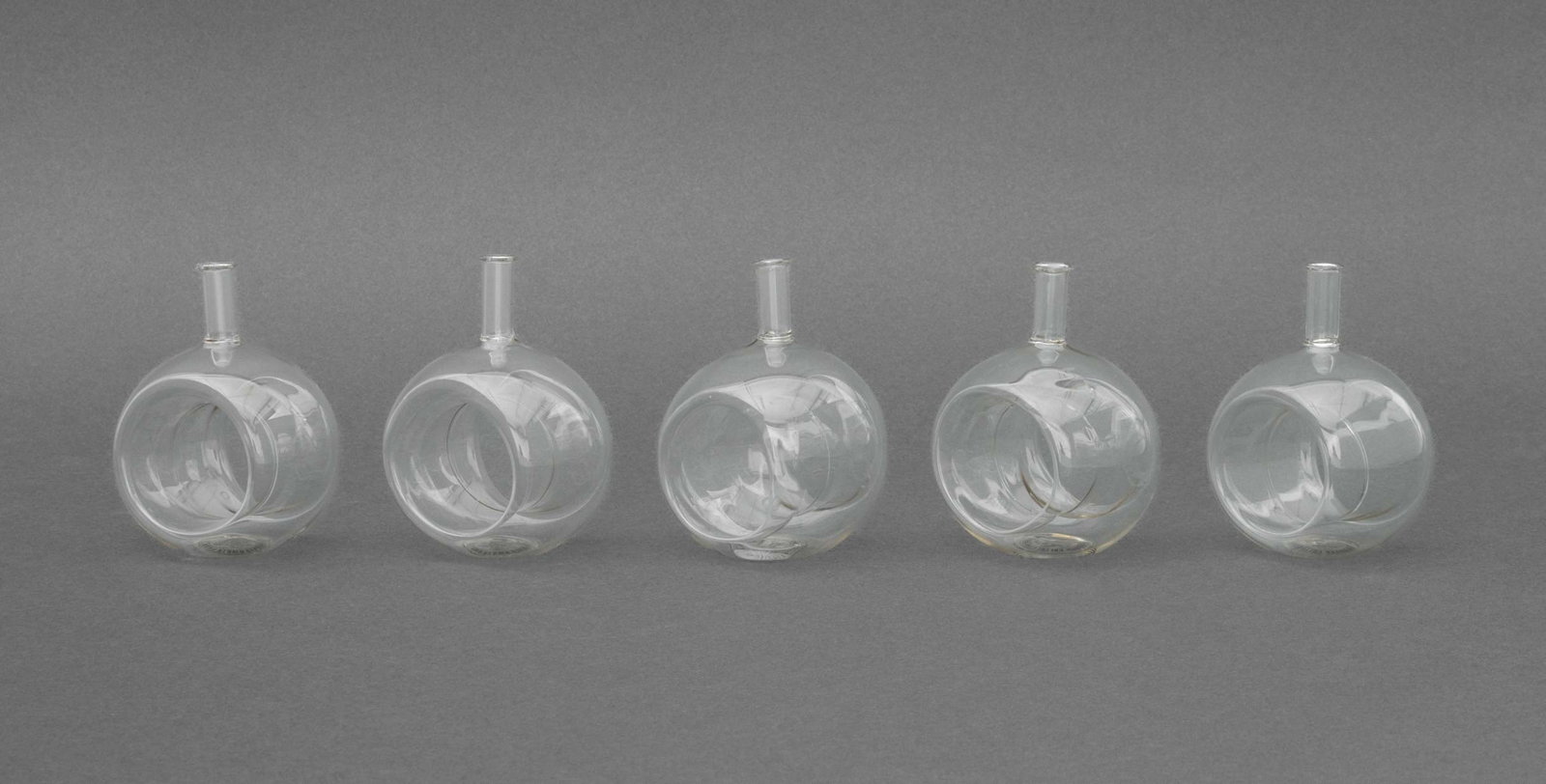 Modern Blown Glass Bud Vase Napkin Rings, 5 (1 of 7)