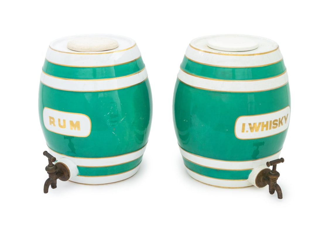 Porcelain Barrel Spirit Dispensers, 2 (1 of 10)