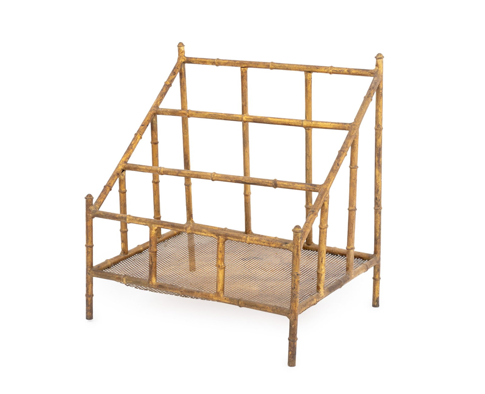 Hollywood Regency Gilt Faux Bamboo Canterbury (1 of 7)