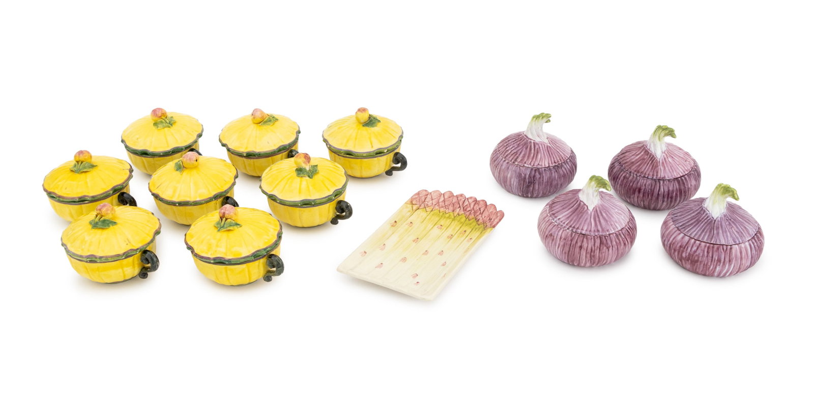 Majolica Ceramic Tableware, 13 Pcs. (1 of 19)