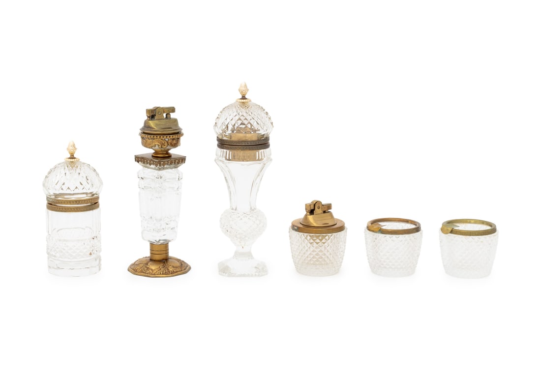 Gilt Metal Mounted Crystal Smoking Accessories, 6 (1 of 11)