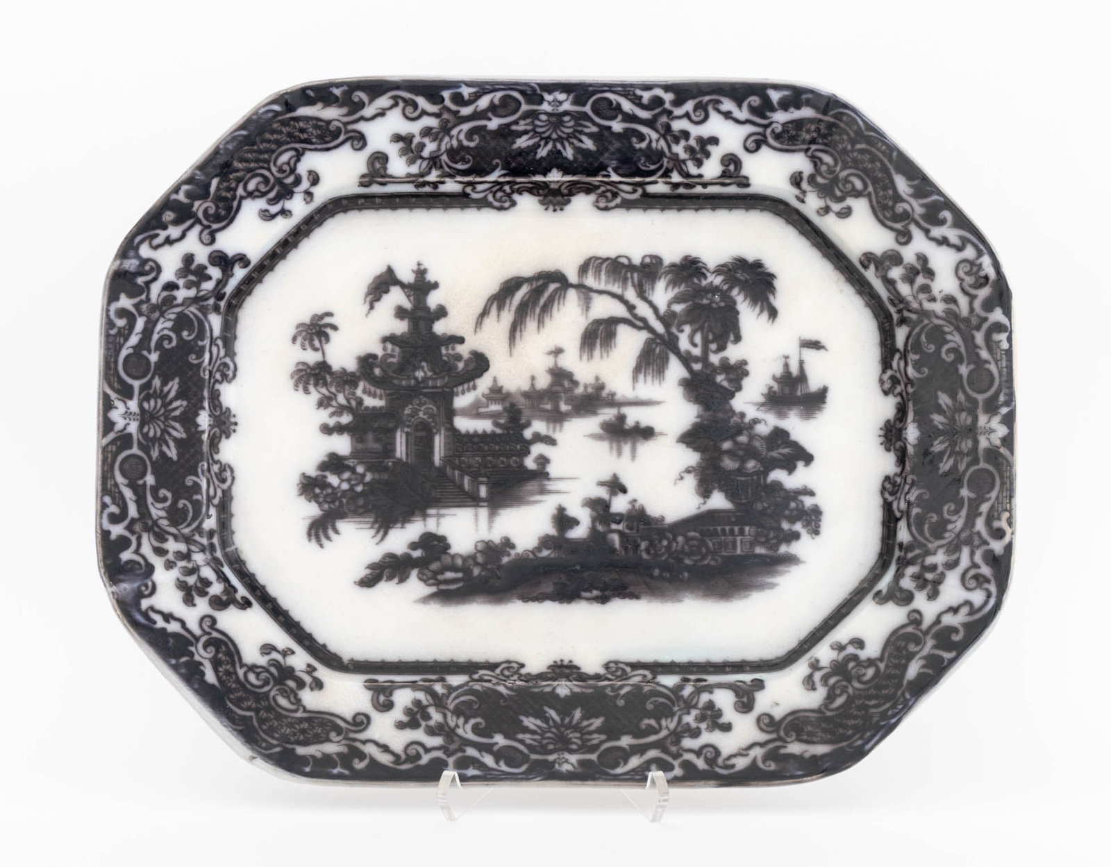 British Black & White Ironstone Tableware, 6 Pcs. - 2