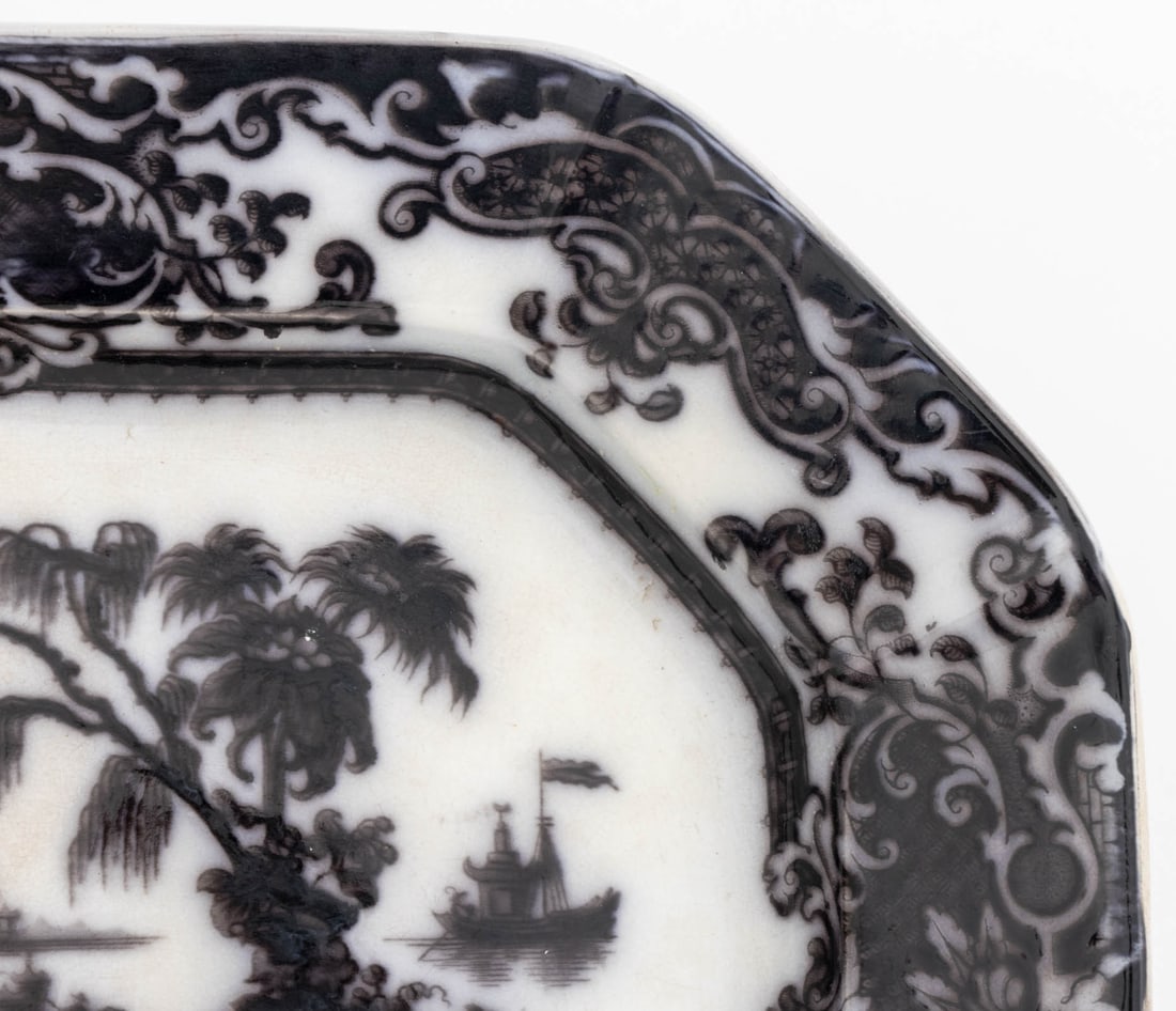 British Black & White Ironstone Tableware, 6 Pcs. - 4