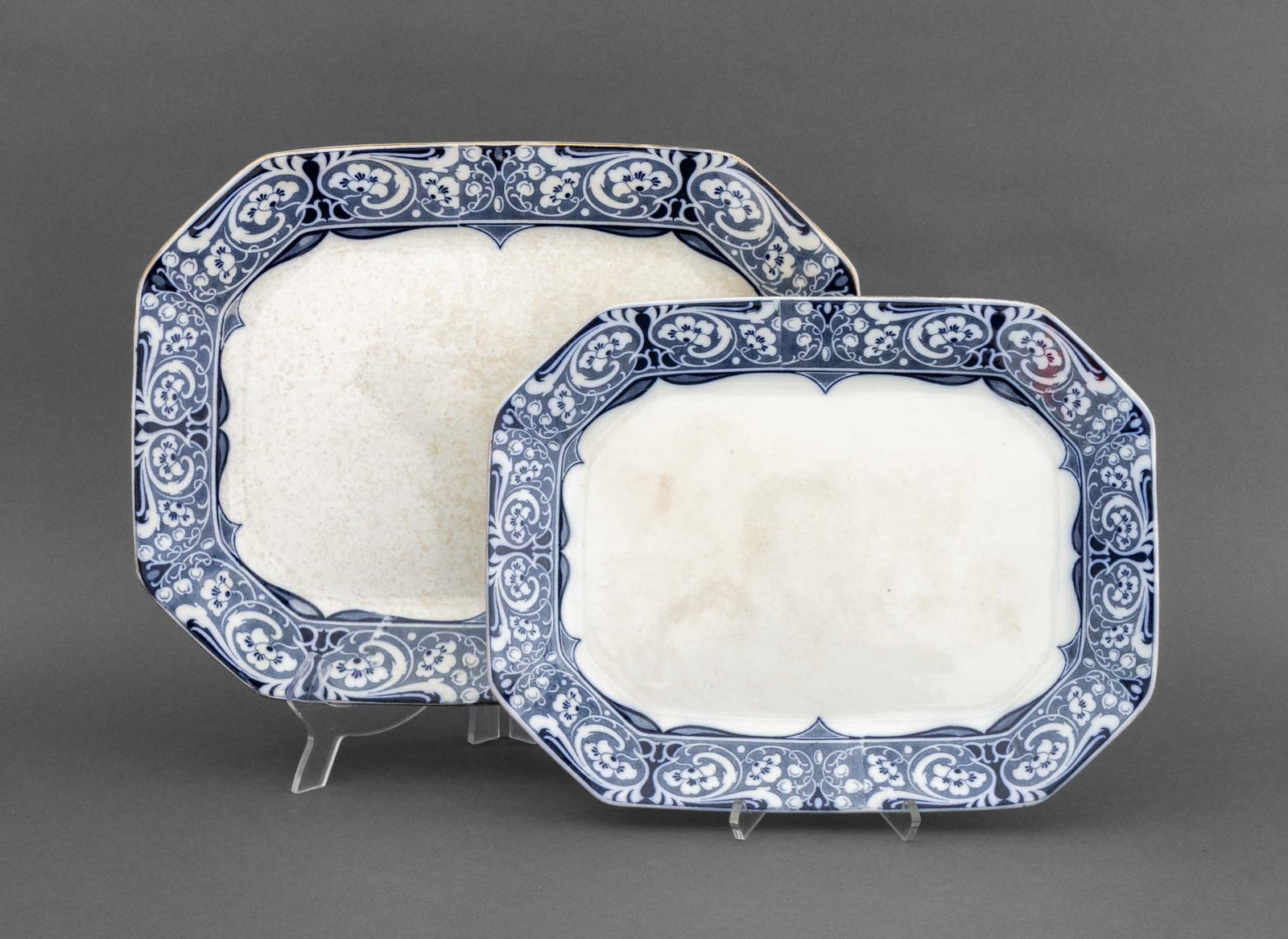 Burgess and Leigh Blue & White Serving Platters, 2 (1 of 9)