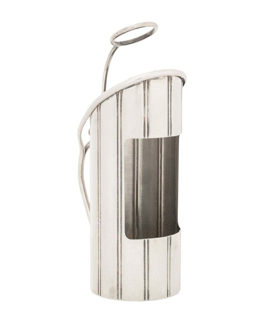 Modern Silver Plate Wine Bottle Cradle (1 of 10)