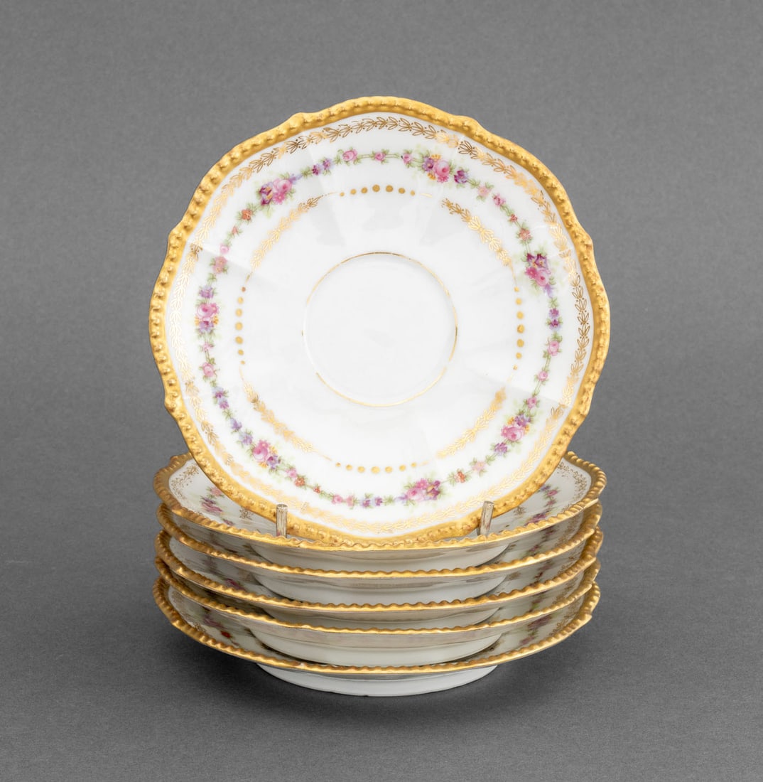 Limoges Porcelain Teacups and Saucers, 12 - 2