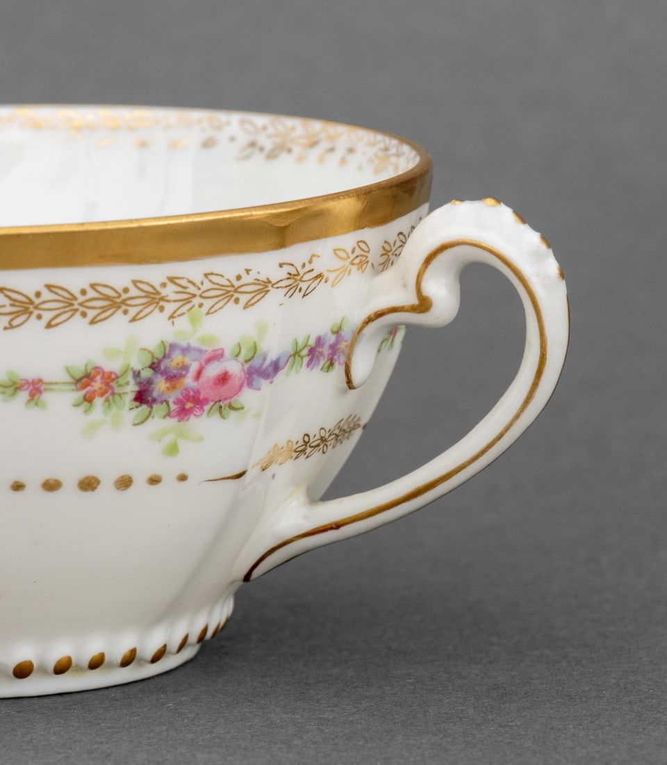 Limoges Porcelain Teacups and Saucers, 12 - 8