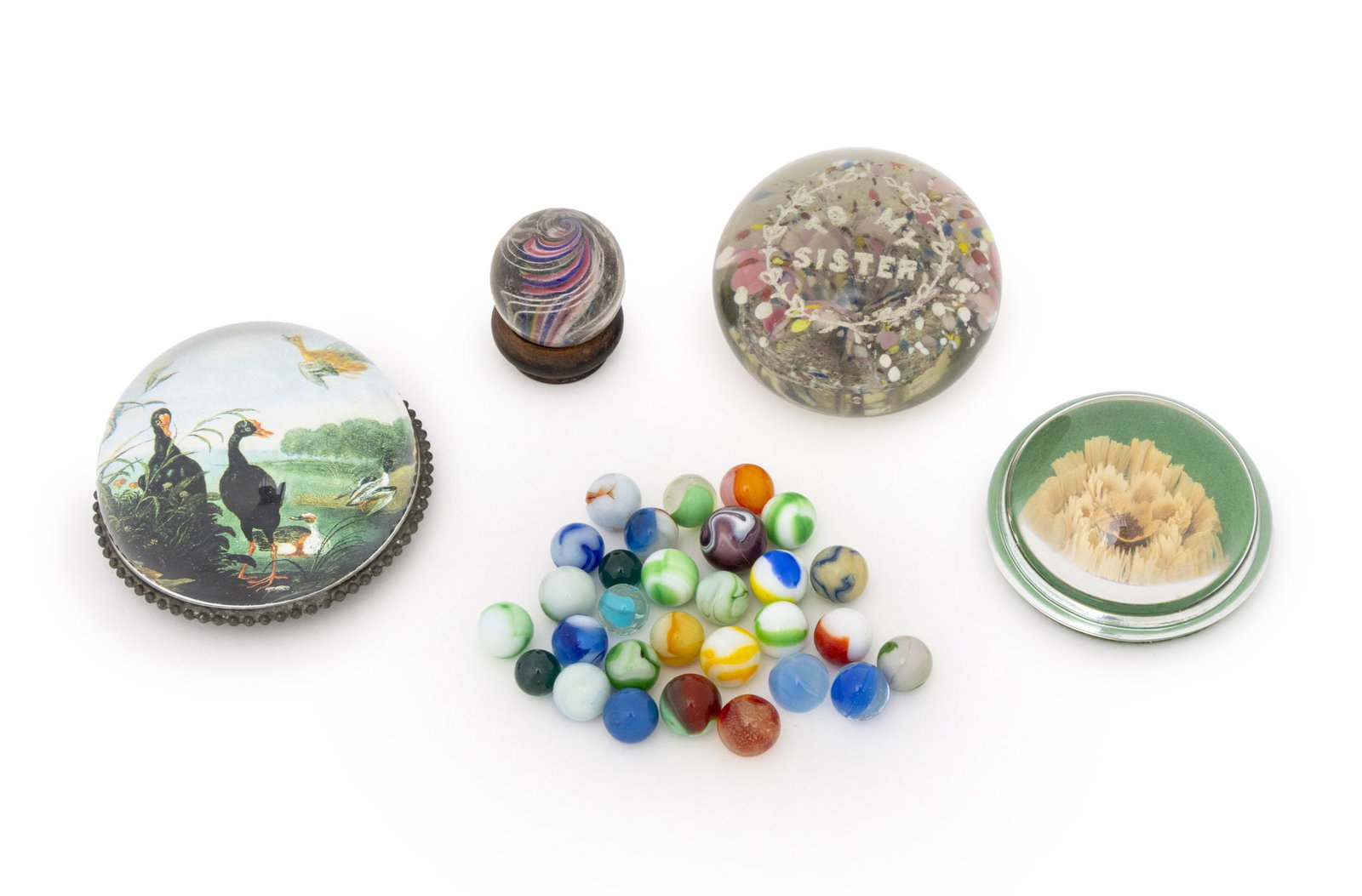 Collection of Glass Paperweights and Marbles, 23 (1 of 17)