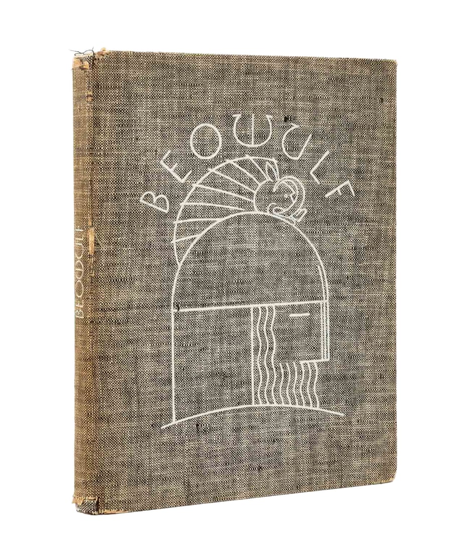 Rockwell Kent "Beowulf", 1932: Trans.: Leonard, William Ellery, illus.: Kent, Rockwell, "Beowulf", New York: Random House, 1932, no. 490 of 950 copies, thumbprint of Rockwell Kent on colophon. 13.5" L x 10.75" W x 1" D. Keywords: L
