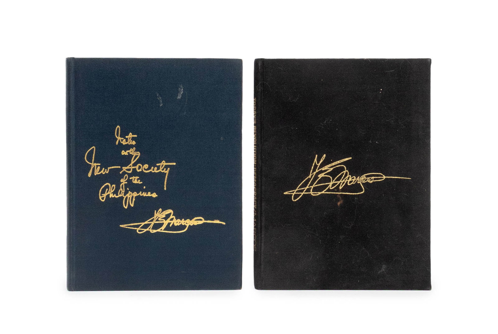 Ferdinand E. Marcos Signed Books, 2: Collection of Two Signed Signed Ferdinand E. Marcos Books, comprising: "Today's Revolution: Democracy", Marcos, Ferdinand E., signed and inscribed on flyleaf, "Notes on the New Society of the Philippi