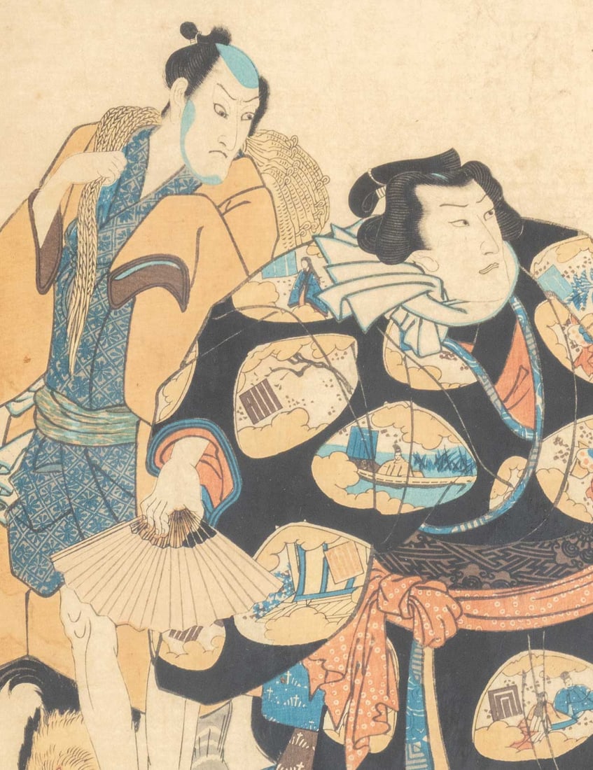 Utagawa Kuniyoshi Kabuki Scenes Woodblock Triptych - 4